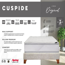 Combo Colchón Spring Cuspide-King 200X200 cm + Set Almohada Siliconada