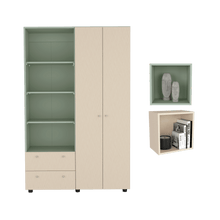 Combo para Habitación Amaretto, Incluye Closet y 2 Repisas