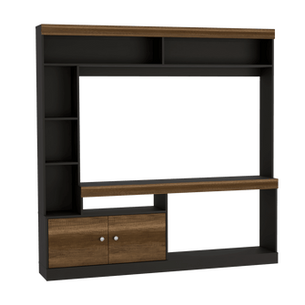 Mesa Para Tv Clasic, Wengue y Cobre, Para Televisor de 55 Pulgadas