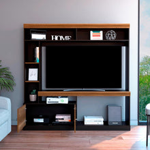 Mesa Para Tv Clasic, Wengue y Cobre, Para Televisor de 55 Pulgadas