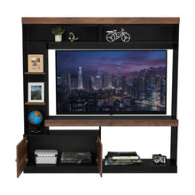 Mesa Para Tv Clasic, Wengue y Cobre, Para Televisor de 55 Pulgadas