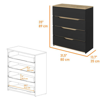 Organizador Zory, Wengue y Café Claro, con Tres Cajones ZF X2