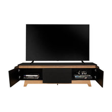 Mesa Para Tv Toulo, Wengue y Fresno, Con Espacio Para TV de 80''