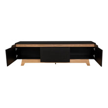 Mesa Para Tv Toulo, Wengue y Fresno, Con Espacio Para TV de 80''
