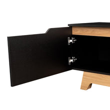 Mesa Para Tv Toulo, Wengue y Fresno, Con Espacio Para TV de 80''
