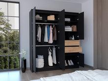 Closet Cruella, Wengue y Miel, con dos cajones y puertas batientes