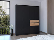 Closet Cruella, Wengue y Miel, con dos cajones y puertas batientes
