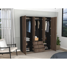 Closet Alto Fontana, Milan y Wengue, con cuatro puertas abatibles