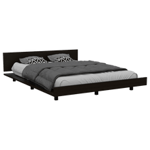 Cama Queen Wesley, Wengue y Miel, Incluye Tendido de Tablas