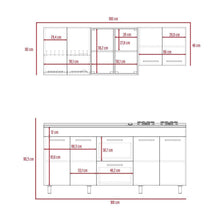 Cocina Integral Prada, Wengue y Miel, Incluye Mesón Derecho En Acero Inoxidable