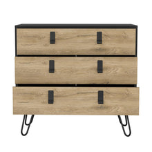 Organizador Huna, Wengue y Macadamia, Con Tres Amplios Cajones Deslizadores Para Guardar Objetos Personales ZF