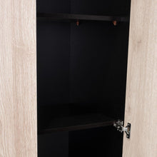 Closet Quiles 120, Wengue y Humo, con Espejo, Tubo Para Colgar Ropa, tres Puertas Abatibles ZF