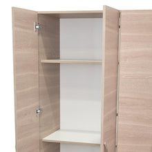 Closet Arkola, Humo y Blanco Duqueza, con Dos Cajones Organizadores y Cuatro Puertas Abatibles