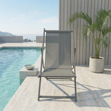 Set de 2 Sillas Plegable Reclinable Kenya, Gris Oscuro, con Tres Posiciones