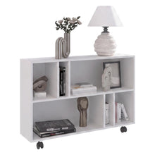 Mesa Auxiliar Jorge, Blanco, con Espacio para Guardar Objetos Como Libros y Decoración ZF