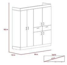 Closet Silene, Chocolate y Blanco, Dos Tubos Para Colgar Ropa y Variedad de Entrepaños