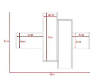 Combo Para Habitación Ecomas, Incluye Cama - Colchón - dos Mesas de Noche - Organizador y Repisa