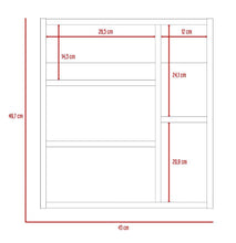 Gabinete de Baño Labell, Moreno, con Puerta Espejo y Entrepaños X2