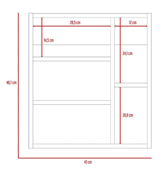 Gabinete de Baño Labell, Moreno, con Puerta Espejo y Entrepaños X2