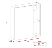 Gabinete de Baño Labell, Moreno, con Puerta Espejo y Entrepaños