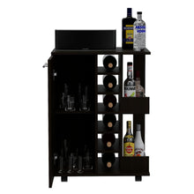 Bar Cart Argus, Wengue, con Espacio Para Botellas y Porta Copas  ZF