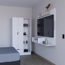 Combo Para Habitación Yuram, Incluye Base Cama - Colchón - Closet - Panel y Mesa de Noche