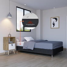 Combo Para Habitación Yuram, Incluye Base Cama - Colchón - Closet - Panel y Mesa de Noche