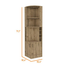 Bar Esquinero Celeste, Macadamia, con Dos Puertas y Espacio Porta Copas