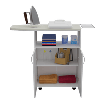 Mesa Para Planchar Tambo, Blanco, con Amplia Superficie y Forro Acolchado Ajustable