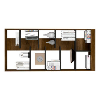 Biblioteca Clasic, Cobre y Wengue, con Diversidad de Entrepaños  ZF