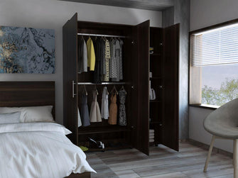 Closet Caprim, Caoba, con Gran Capacidad de Almacenamiento