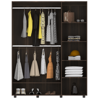 Closet Caprim, Caoba, con Gran Capacidad de Almacenamiento