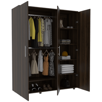 Closet Caprim, Caoba, con Gran Capacidad de Almacenamiento