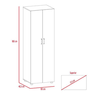 Closet Crisol, Wengue, con Un Tubo Cromado