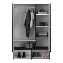 Closet Suey, Wengue Y Blanco Vainilla, Dos Puertas Abatibles y Variedad De Entrepaños ZF