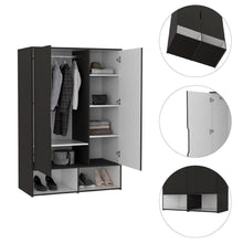 Closet Suey, Wengue Y Blanco Vainilla, Dos Puertas Abatibles y Variedad De Entrepaños ZF