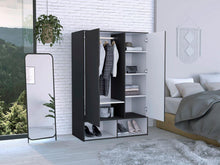 Closet Suey, Wengue Y Blanco Vainilla, Dos Puertas Abatibles y Variedad De Entrepaños ZF