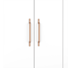 Closet Golden, Blanco y Oro Rosa, Variedad de Entrepaños y Seis Puertas Abatibles