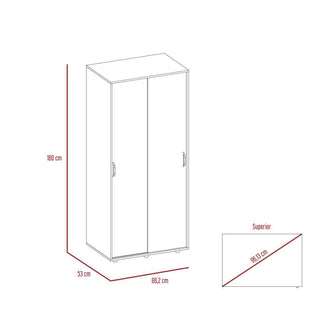 Closet Irmac, Blanco Duqueza, con Dos Puertas Deslizables