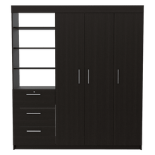 Closet Pekín, Wengue, con Dos Puertas Abatibles y Tres Cajones Organizadores