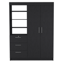 Closet Pekín, Wengue, con Dos Puertas Abatibles y Tres Cajones Organizadores