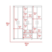 Closet Reve, Beige y Blanco Nevado,Con Amplios Espacios y Dos Cajones