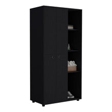 Closet Mandi, Wengue, con Dos Tubos y Un Cajon Deslizable ZF - VIRTUAL MUEBLES