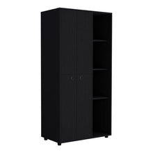 Closet Mandi, Wengue, con Dos Tubos y Un Cajon Deslizable ZF - VIRTUAL MUEBLES