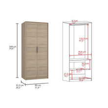 Closet Wesley, Beige y Blanco, Diseño Moderno con Combinación de Colores