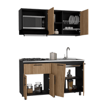 Cocina Integral Emilia, Wengue y Miel, con Pozuelo a la Derecha