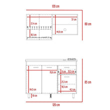 Cocina Integral Roxana, Blanco Duqueza y Canela, Incluye Mesón Izquierdo