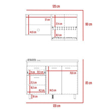 Cocina Integral Roxana, Blanco Duqueza y castaño, Incluye Meson Derecho