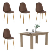 Comedor Loto Beige, Incluye Cuatro Sillas Chocolate