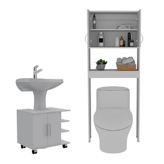 Combo para Baño Felicias, Incluye Gabinete de Baño y Mueble Lavamanos